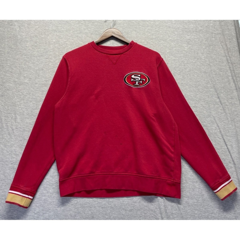 VTG San Francisco 49ers Sweatshirt Mens Medium Red Majestic NFL Football Sports